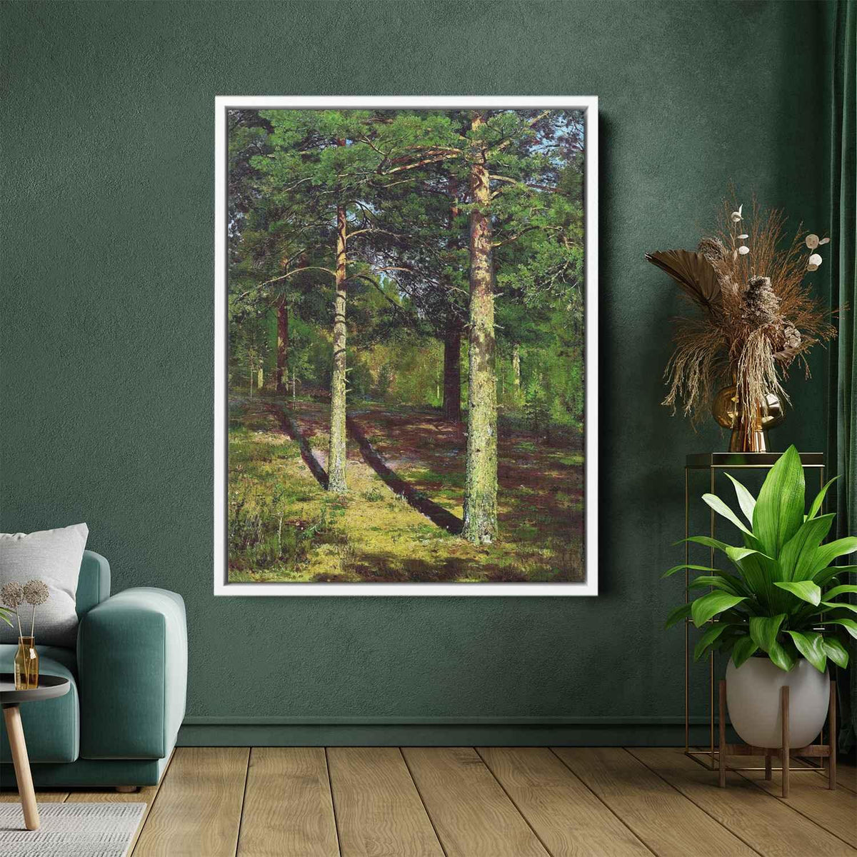 The Sun lit Pinesby Ivan Shishkin Canvas Print