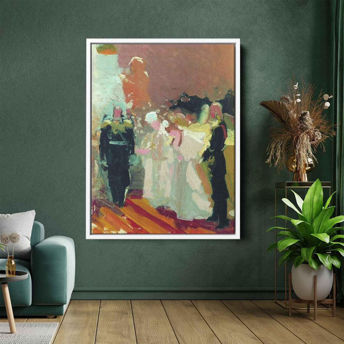 The yield on the Red Porchby Ilya Repin Canvas Print