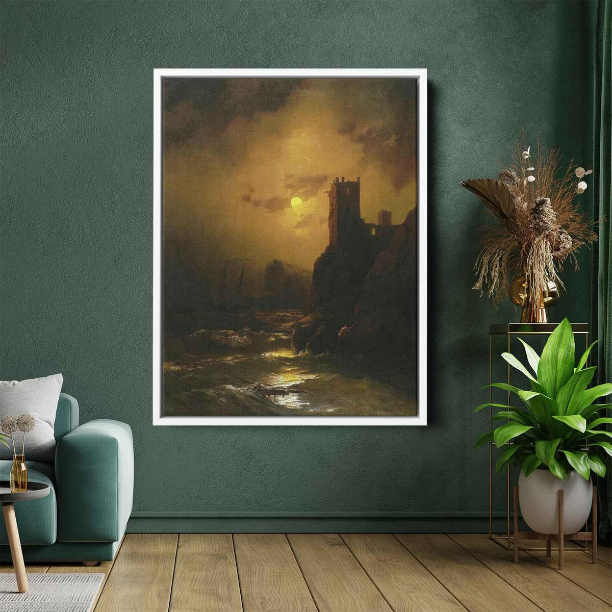 Tower. Shipwreckby Ivan Aivazovsky Canvas Print