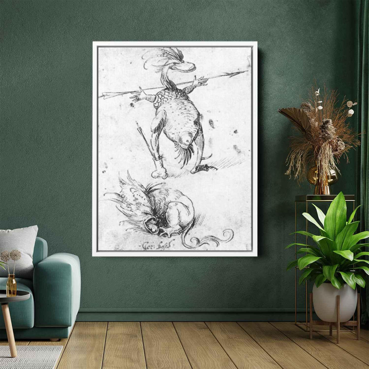 Two Monsters Canvas Print