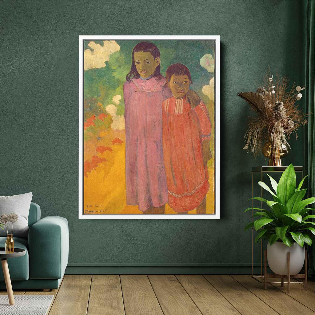 Two sistersby Paul Gauguin Canvas Print