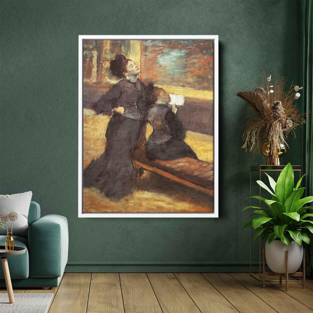 Visit to a Museumby Edgar Degas Canvas Print