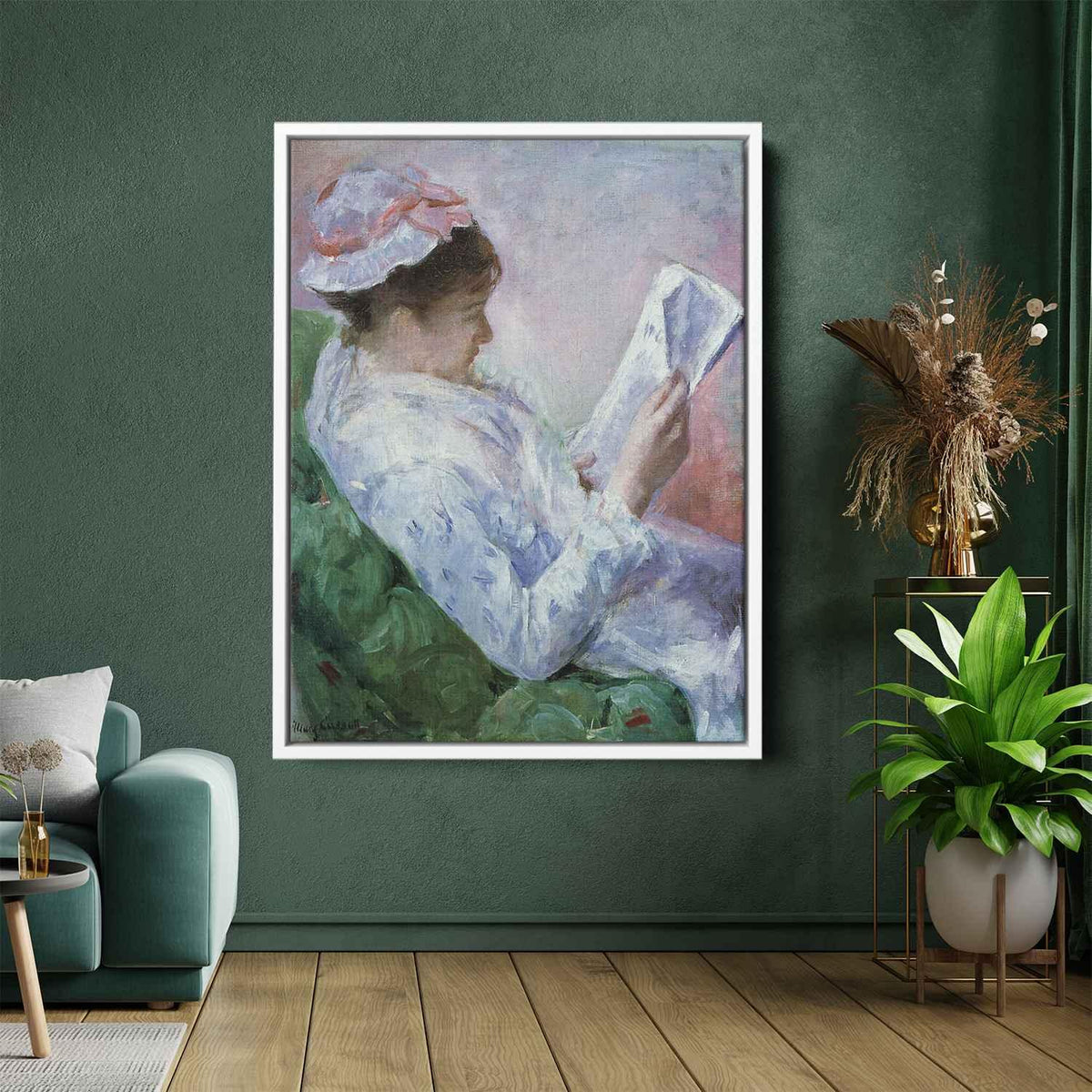 Woman Readingby Mary Cassatt Canvas Print