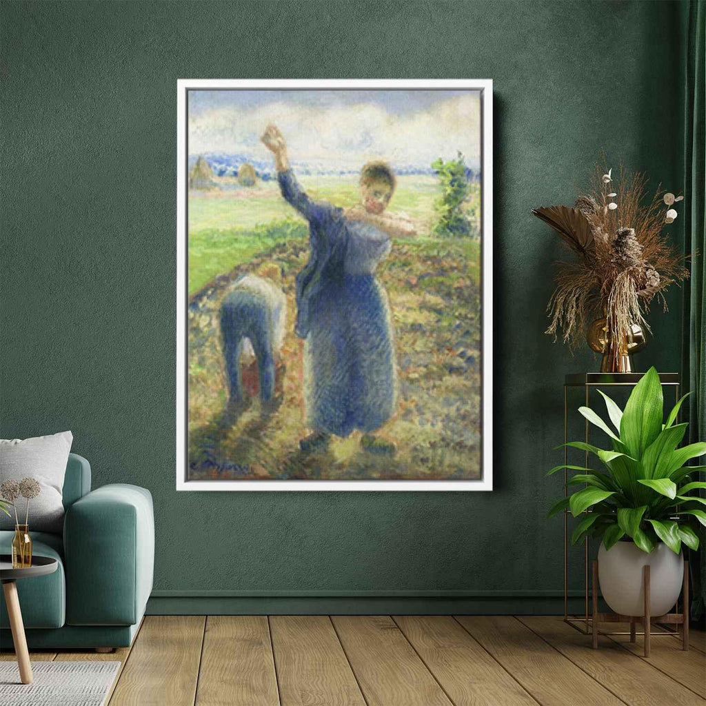Workers in the Fieldsby Camille Pissarro Canvas Print