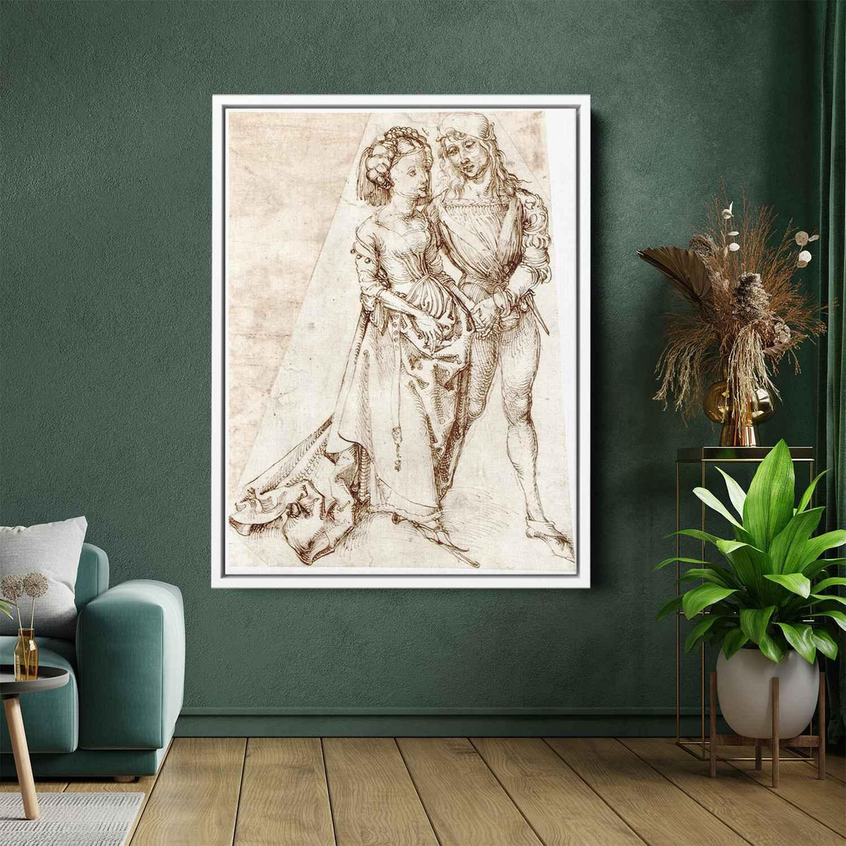 Young coupleby Albrecht Durer Canvas Print
