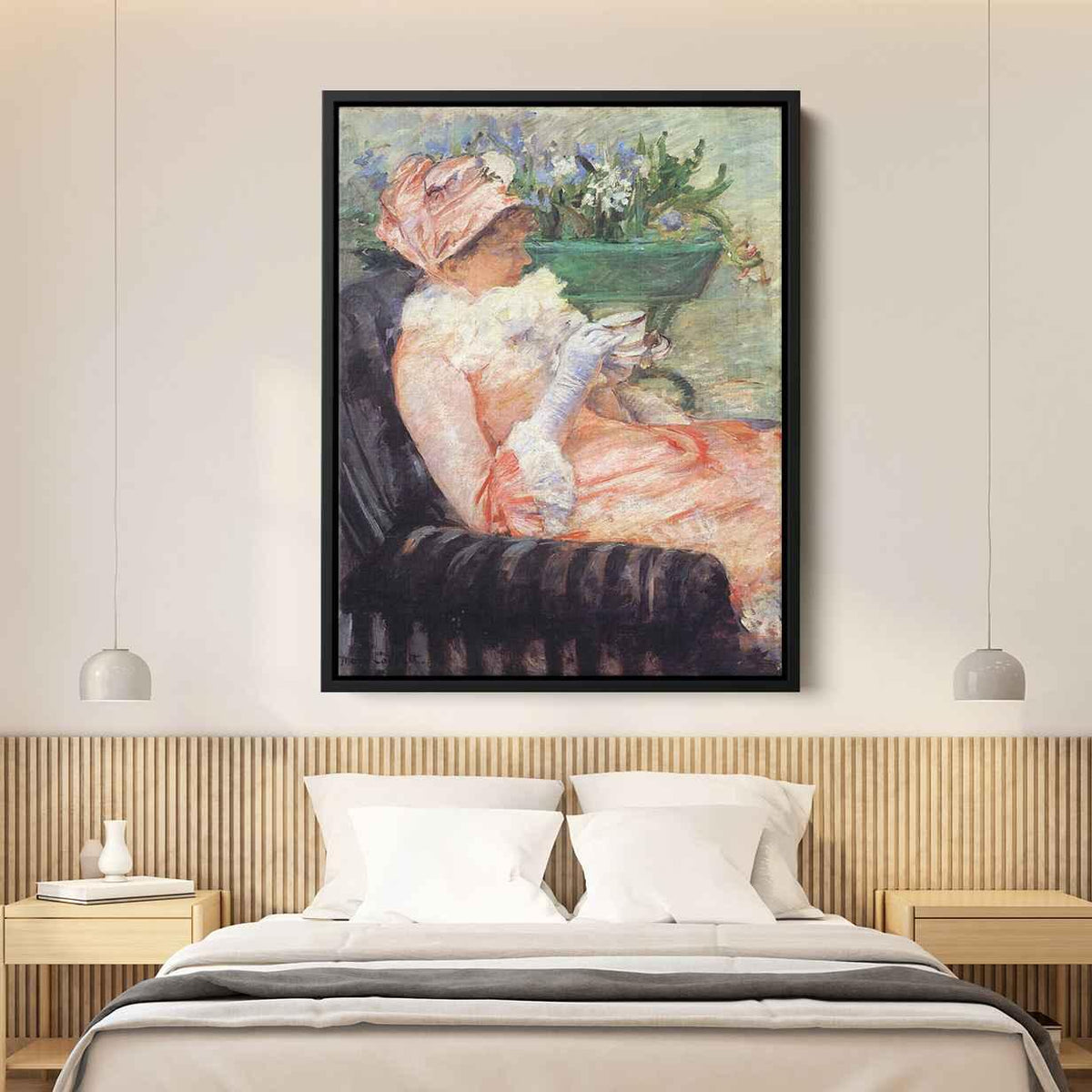 The Cup of Teaby Mary Cassatt Canvas Print