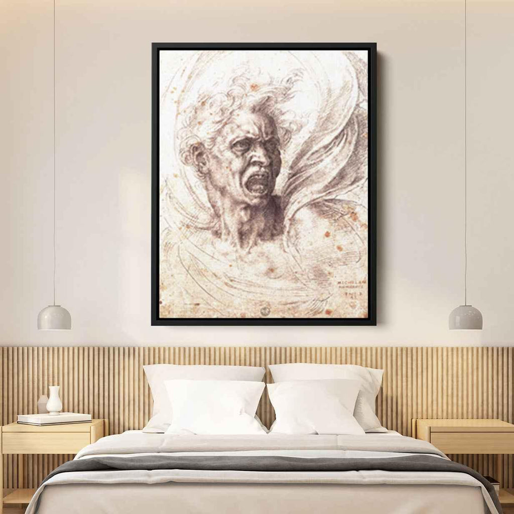 The Damned Soulby Michelangelo Canvas Print