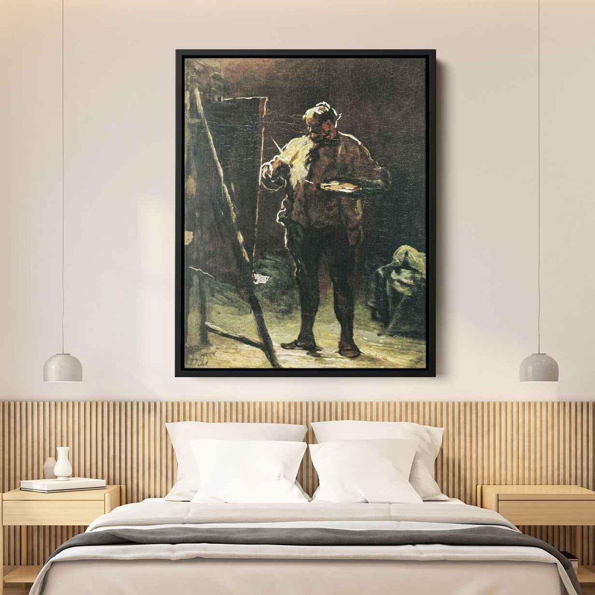 The Painter at His Easel Canvas Print
