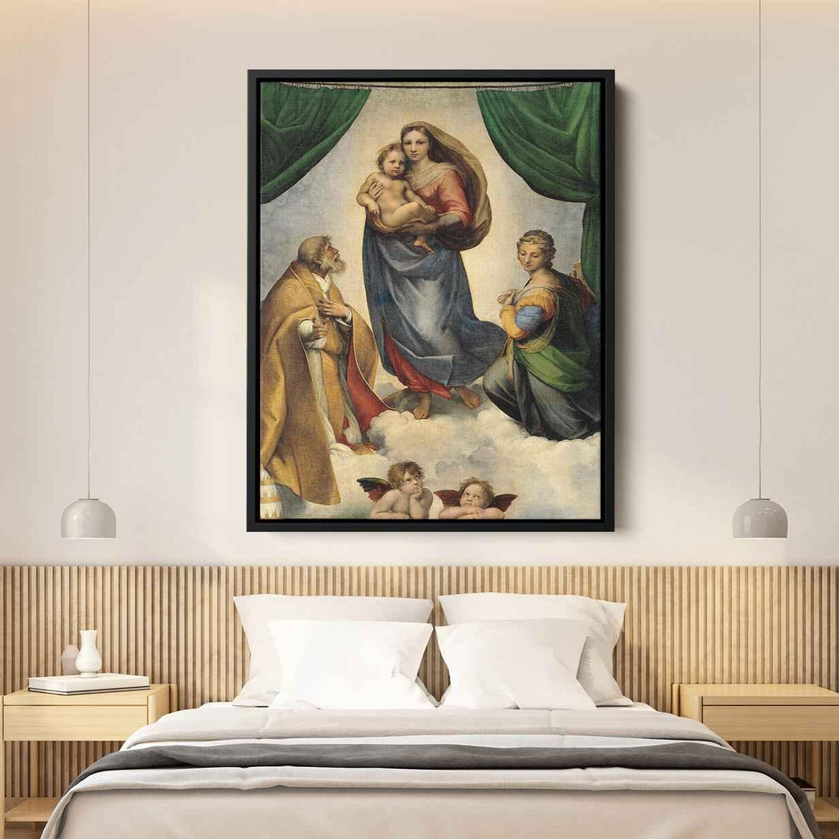 The Sistine Madonnaby Raphael Canvas Print