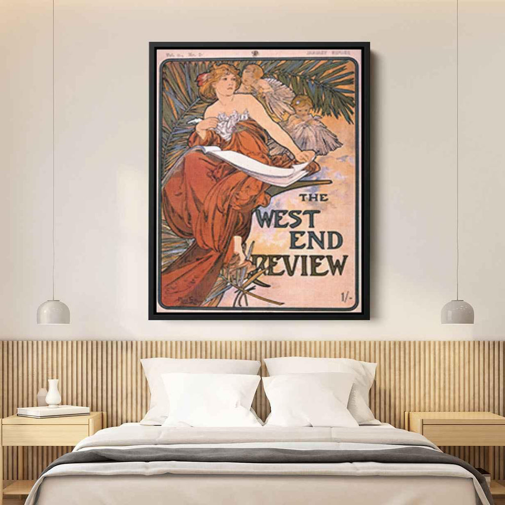 The west end reviewby Alphonse Mucha Canvas Print