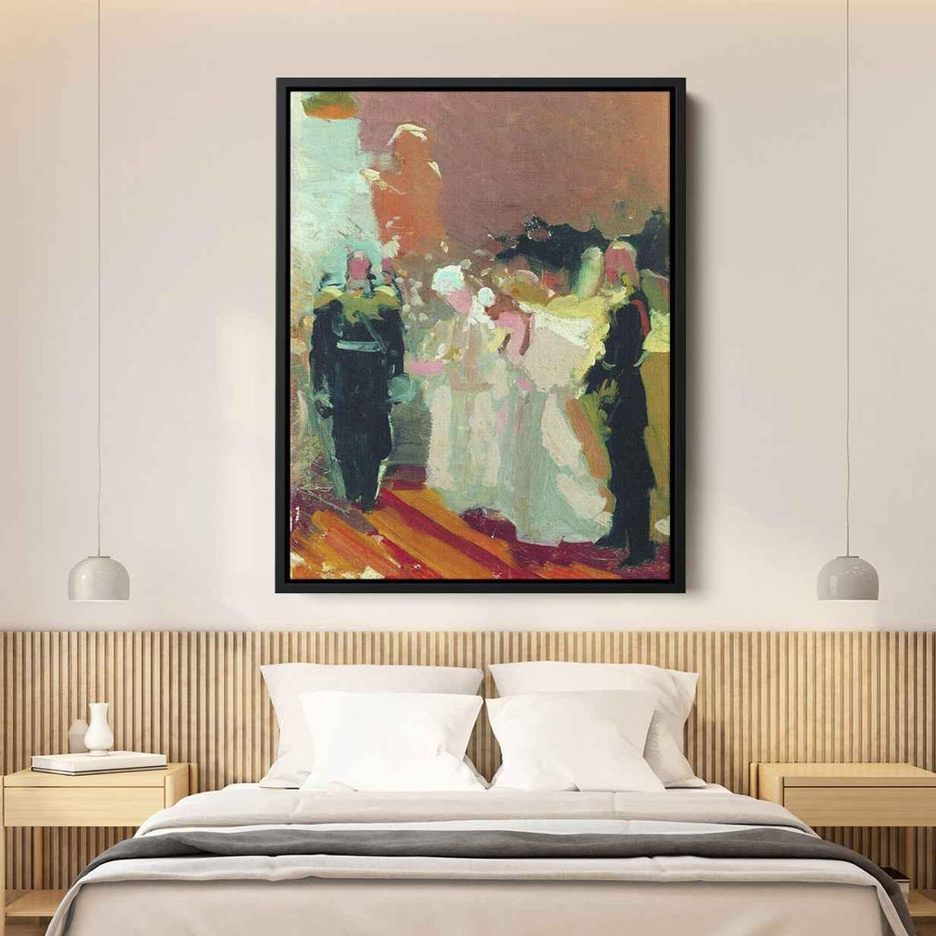 The yield on the Red Porchby Ilya Repin Canvas Print