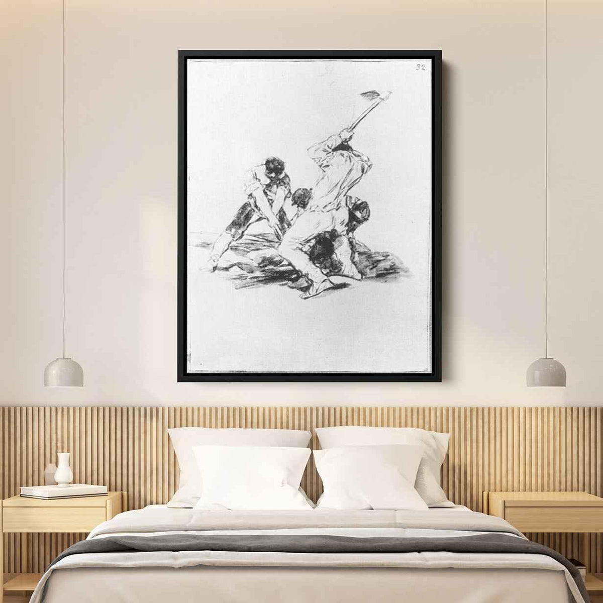 Three Men Diggingby Francisco Goya Canvas Print