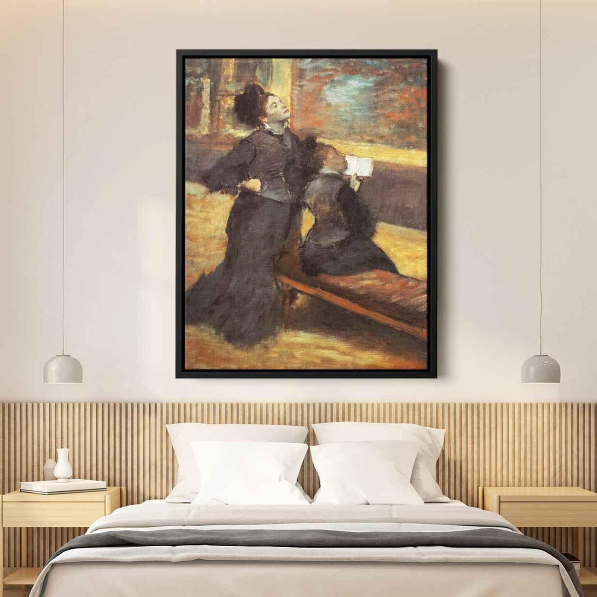 Visit to a Museumby Edgar Degas Canvas Print