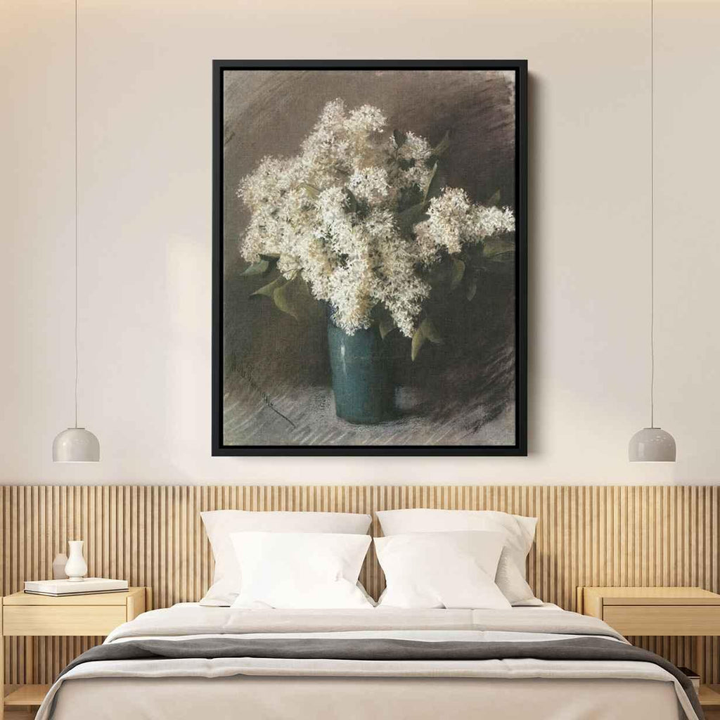 White Lilacby Isaac Levitan Canvas Print
