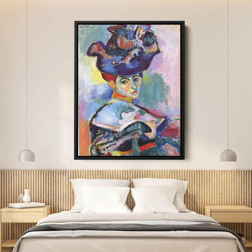 Woman with a Hatby Henri Matisse Canvas Print