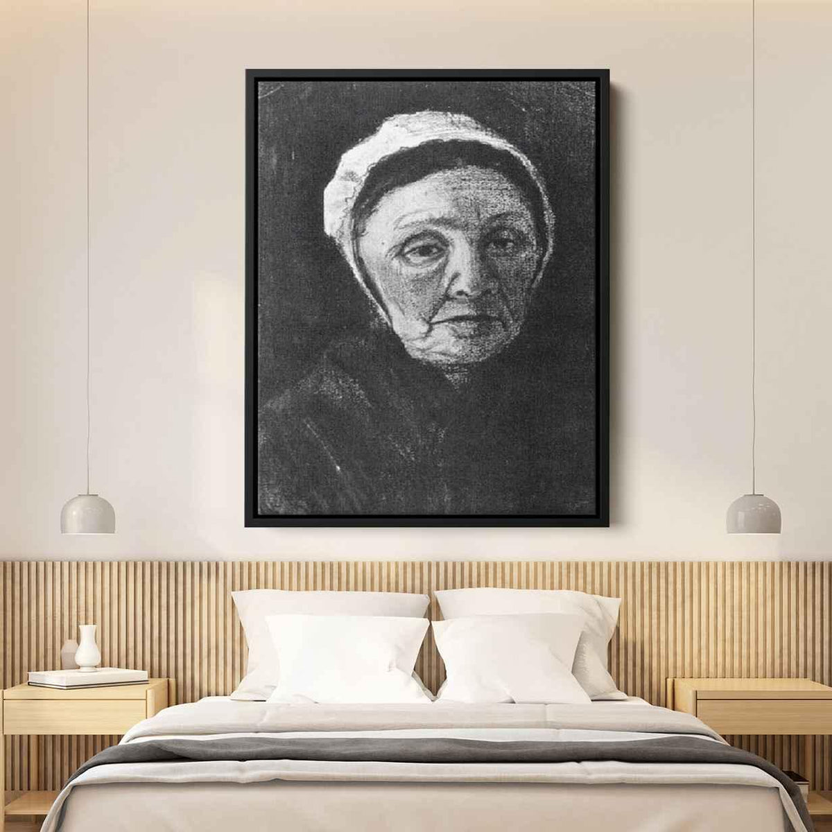 Woman with White Bonnet, Sien's Mother Canvas Print