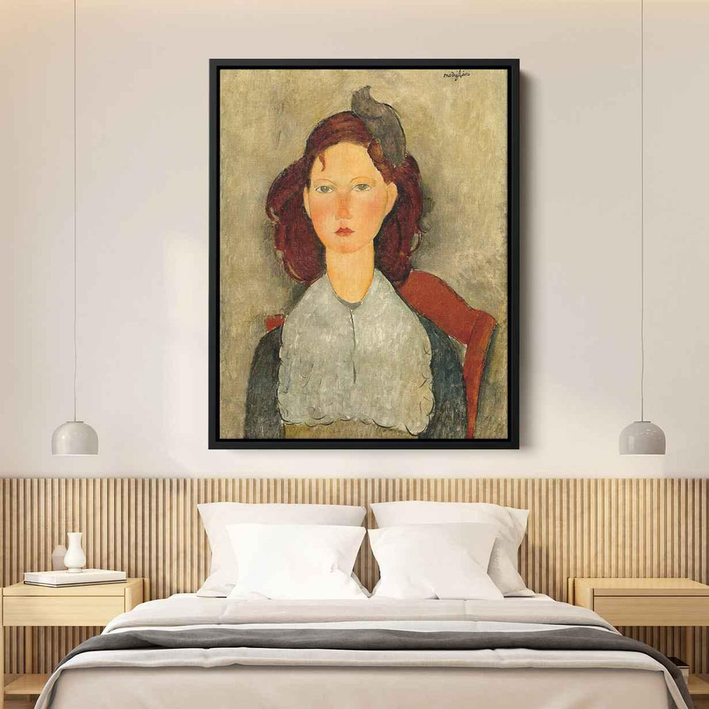 Young Girl Seatedby Amedeo Modigliani Canvas Print