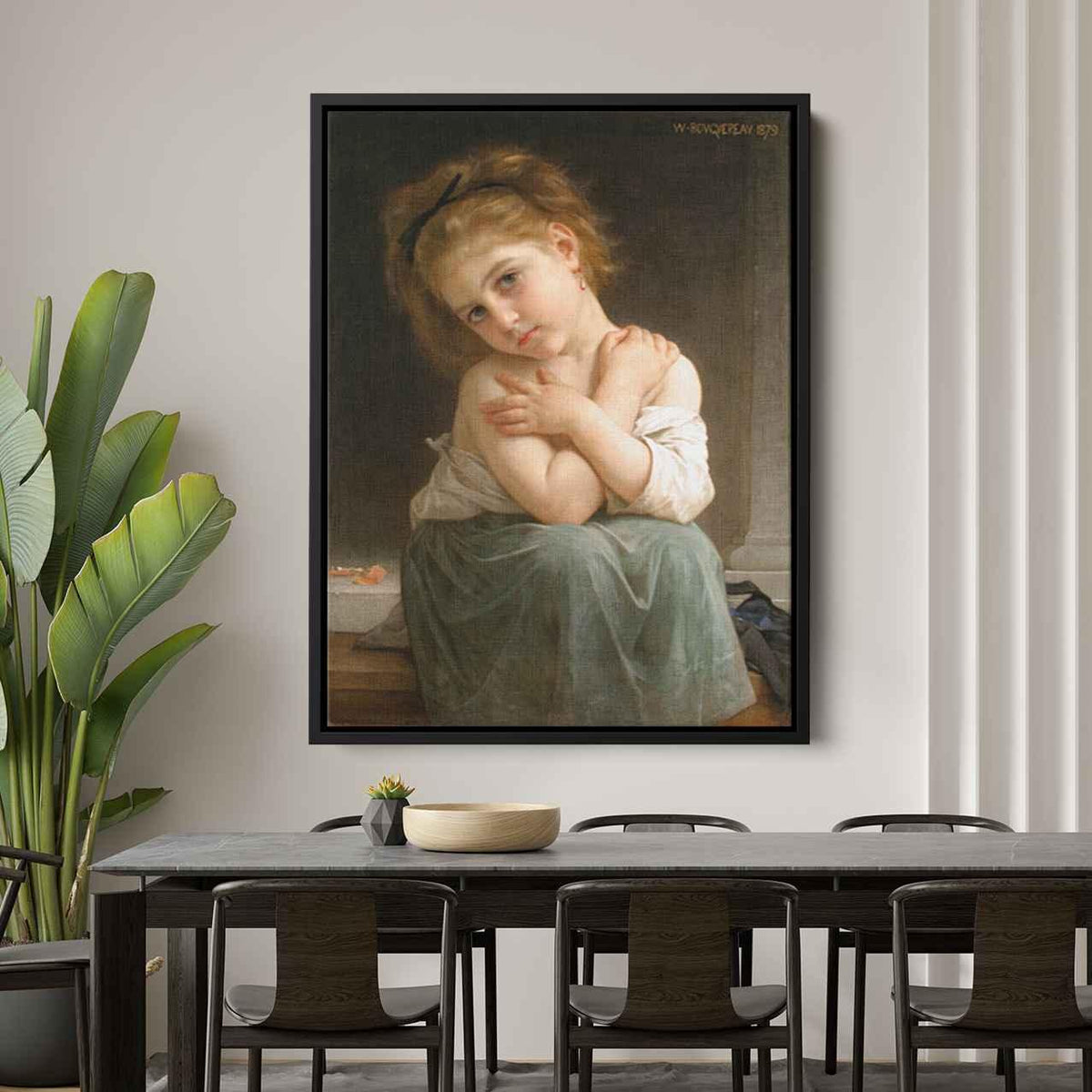 The chillyby William-Adolphe Bouguereau Canvas Print