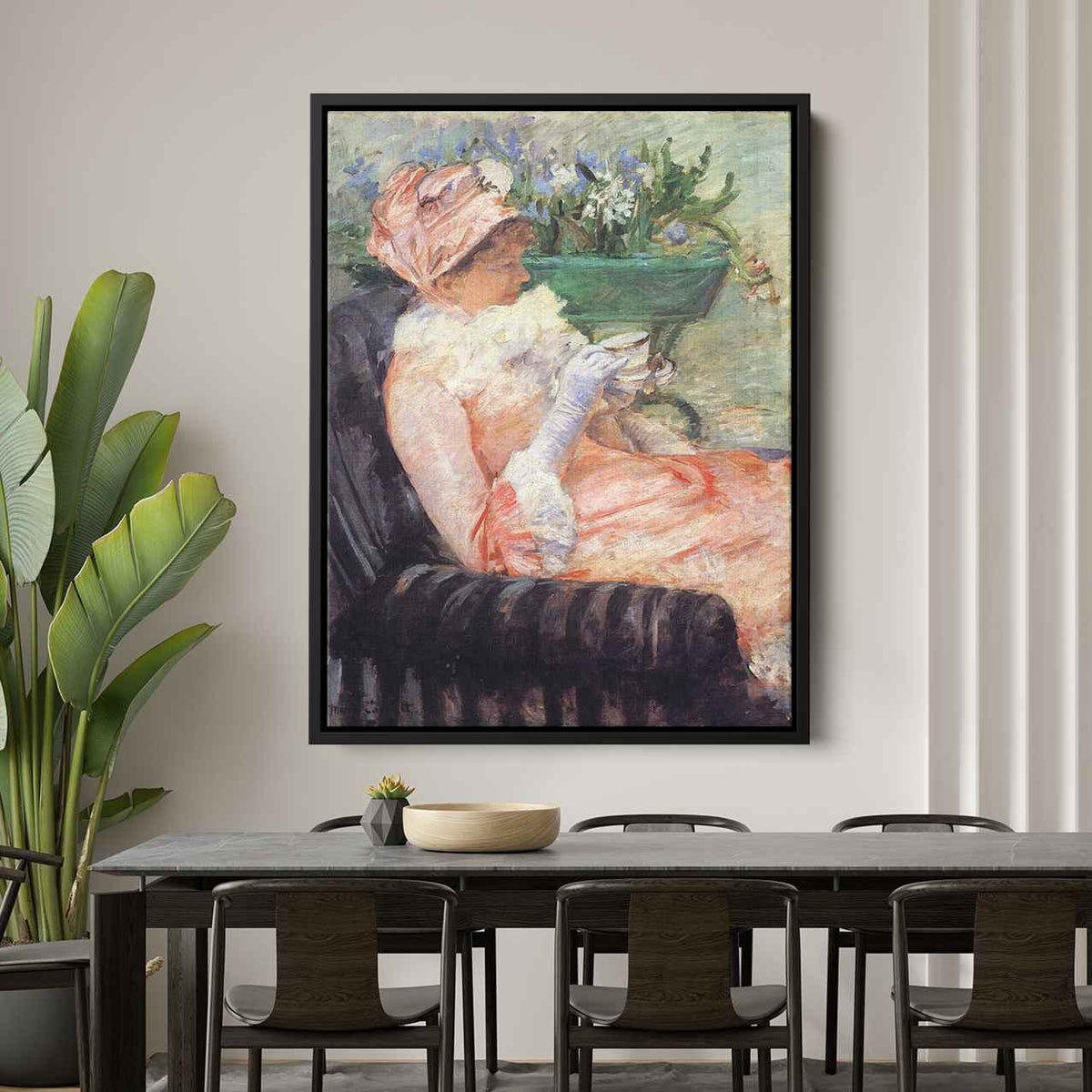 The Cup of Teaby Mary Cassatt Canvas Print