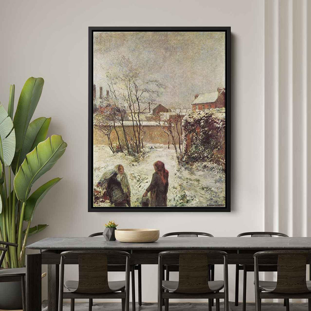 The garden in winter, rue Carcel Canvas Print