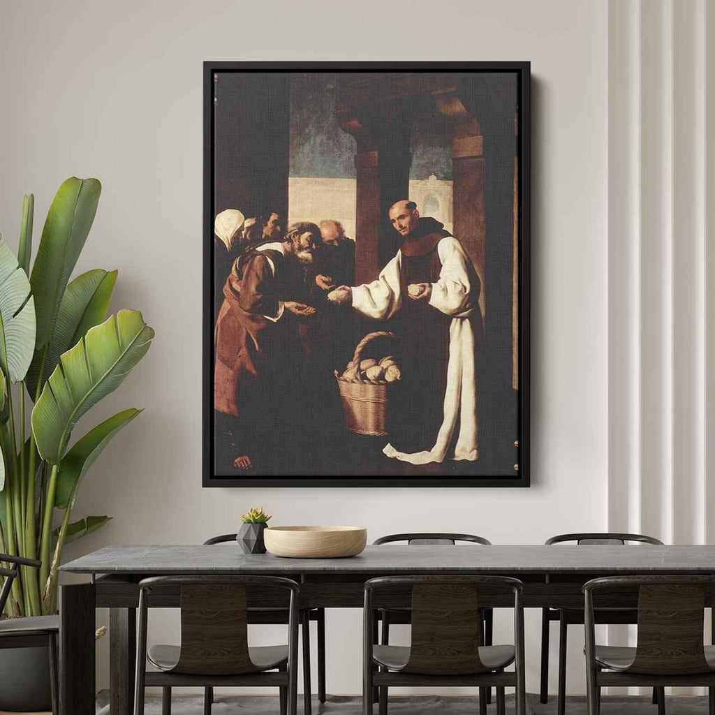 The mercy of Fra Martin de Vizcayaby Francisco de Zurbaran Canvas Print