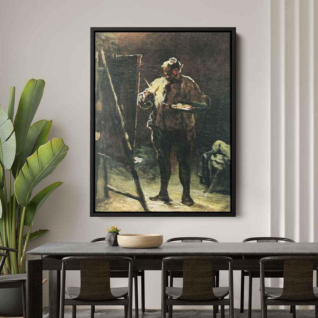 The Painter at His Easel Canvas Print