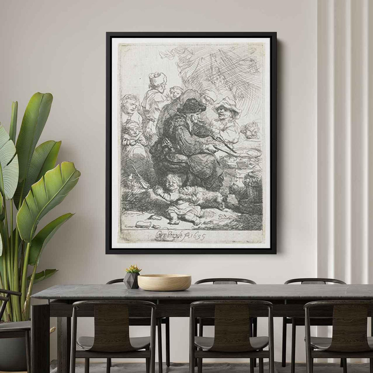 The pancake womanby Rembrandt Canvas Print