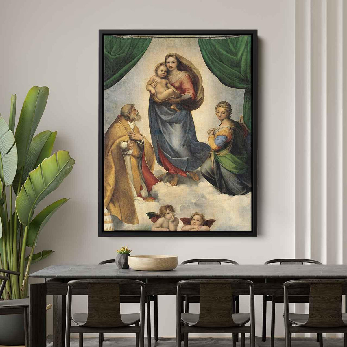 The Sistine Madonnaby Raphael Canvas Print