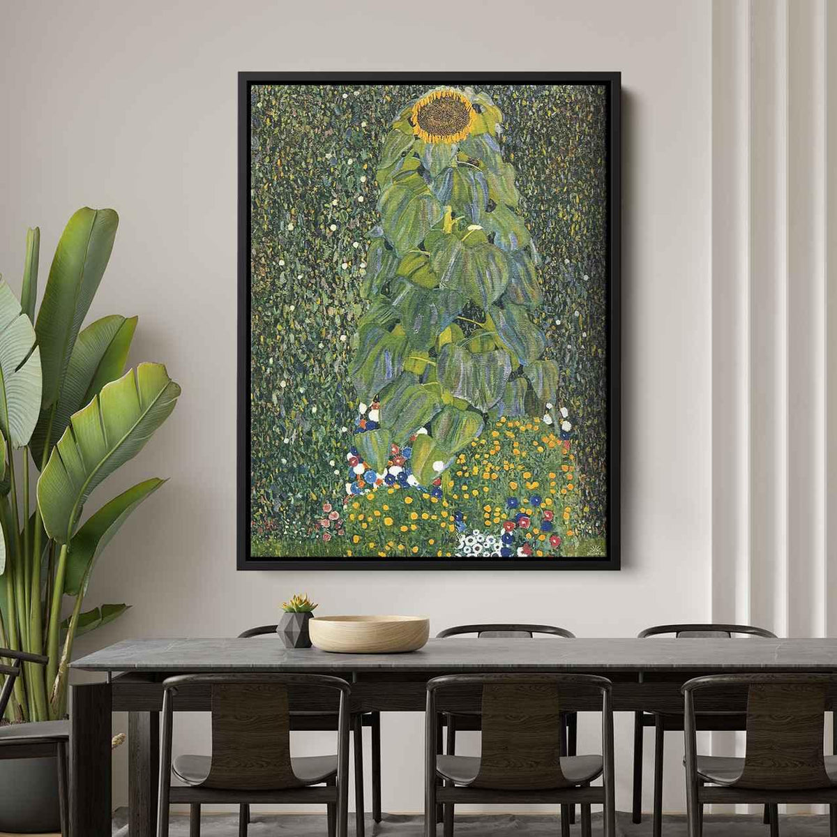 The Sunflowerby Gustav Klimt Canvas Print