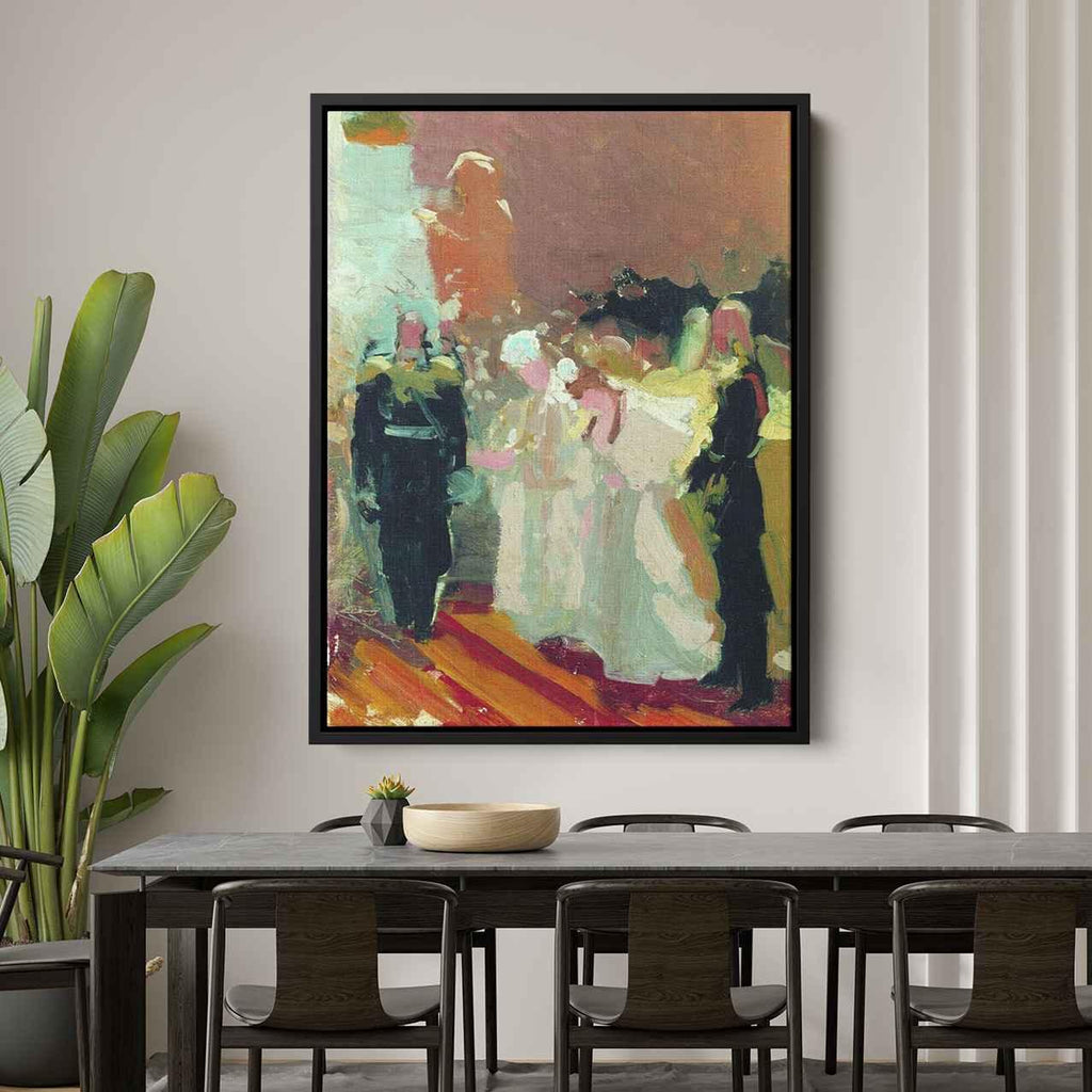 The yield on the Red Porchby Ilya Repin Canvas Print
