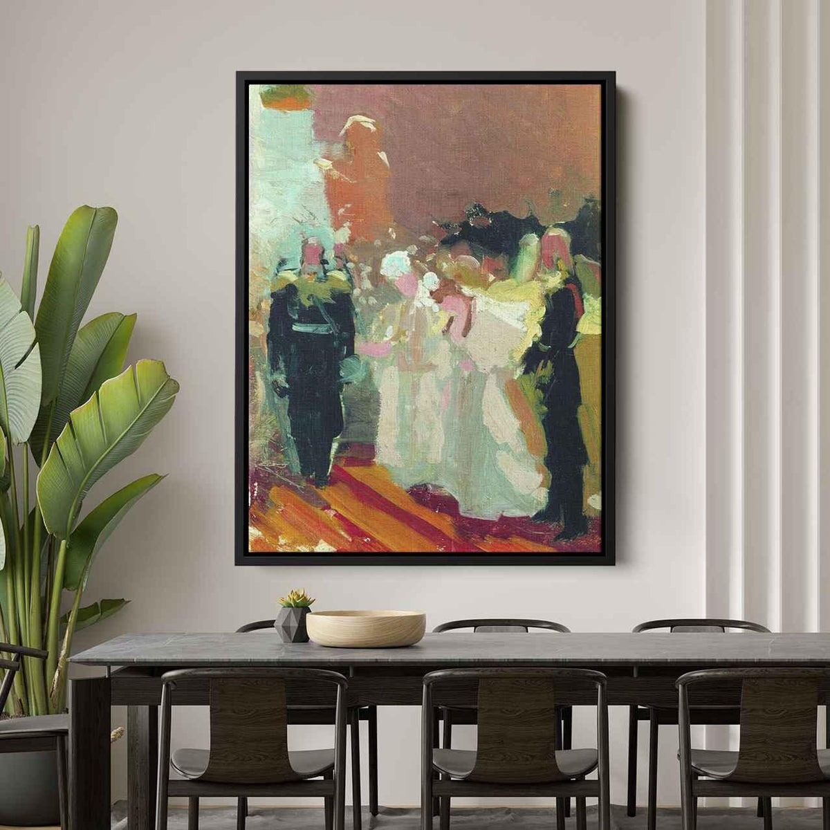 The yield on the Red Porchby Ilya Repin Canvas Print