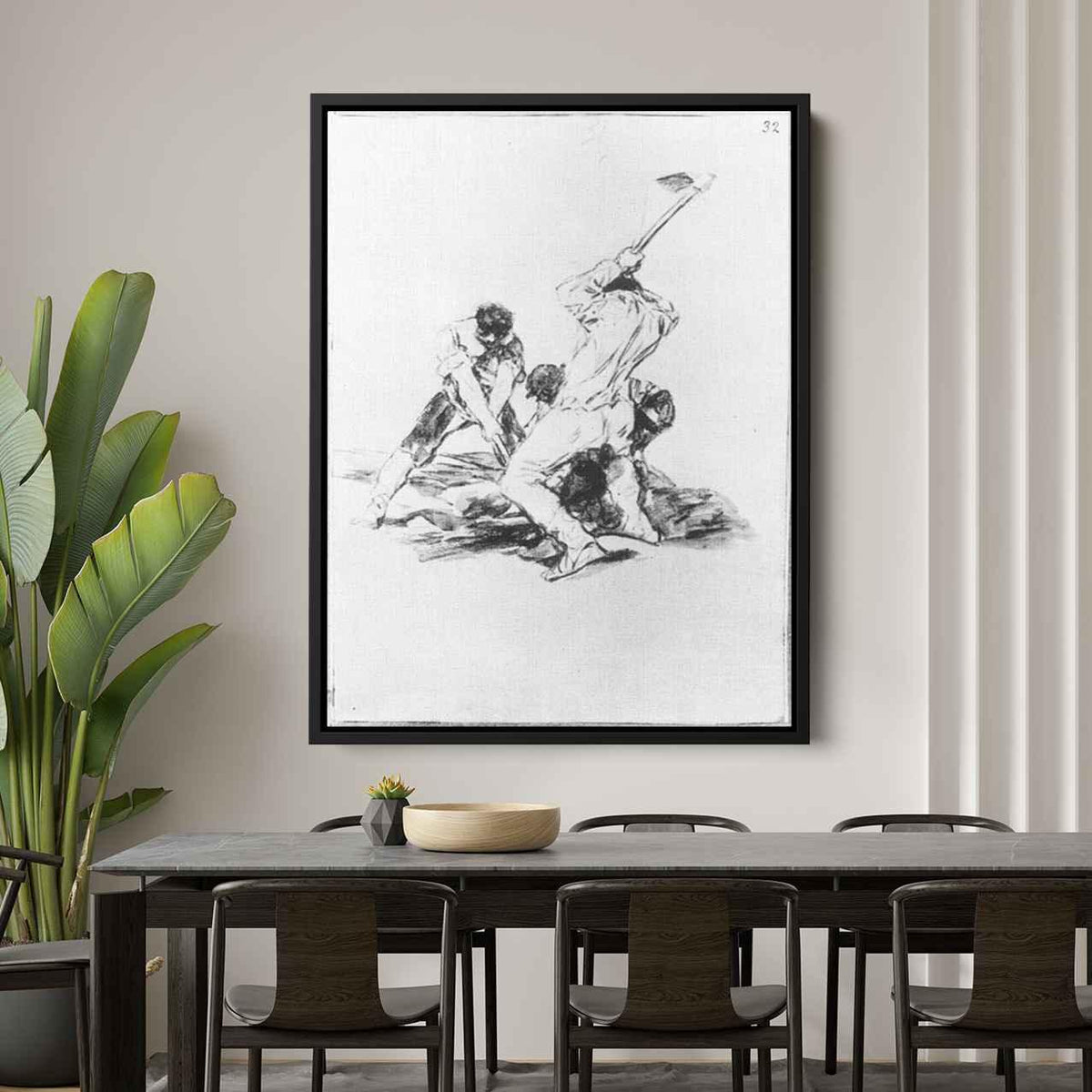 Three Men Diggingby Francisco Goya Canvas Print