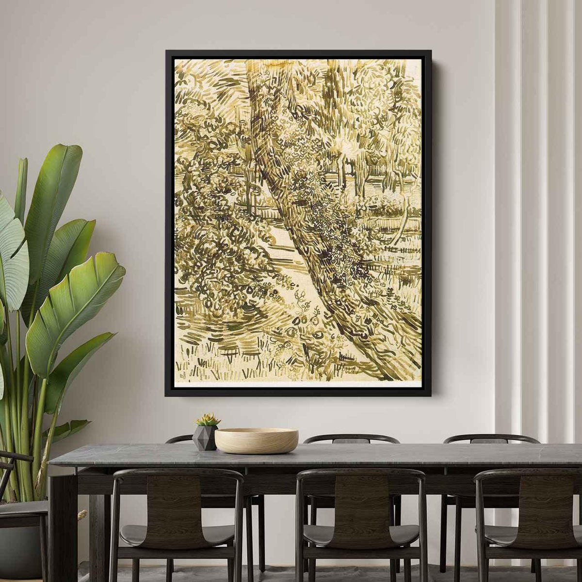 Tree with Ivy in the Asylum Gardenby Vincent van Gogh Canvas Print