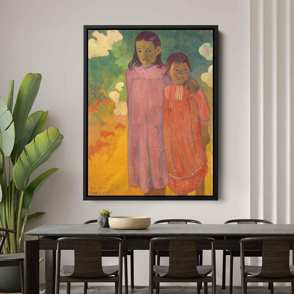 Two sistersby Paul Gauguin Canvas Print