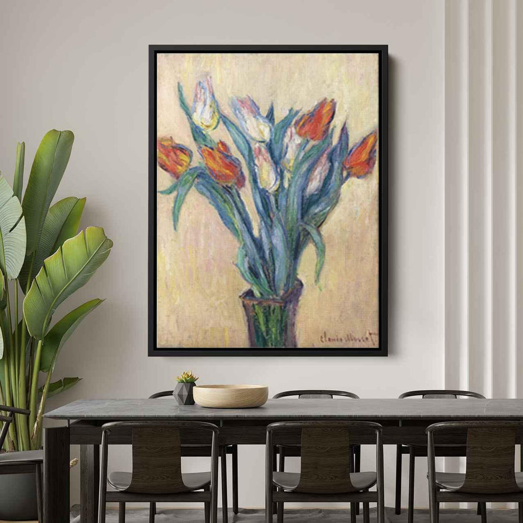 Vase of Tulipsby Claude Monet Canvas Print