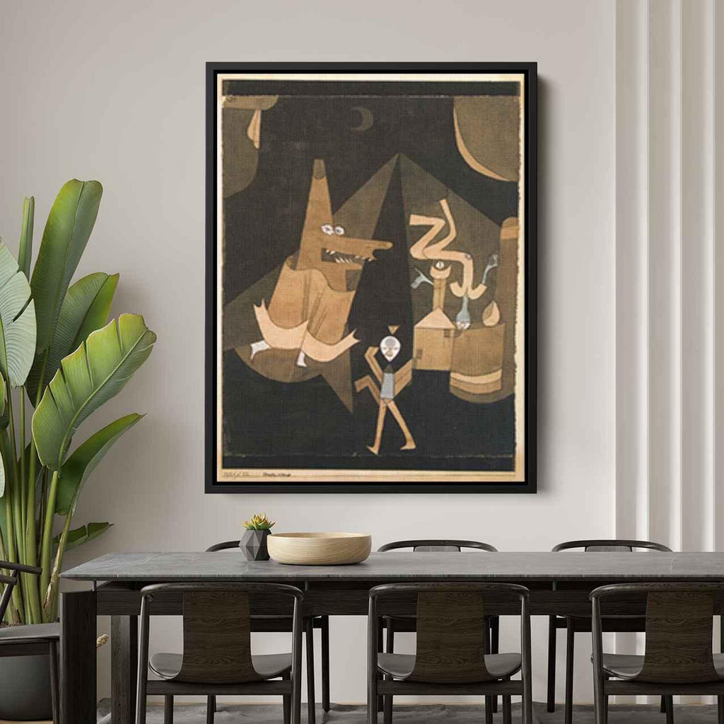 Witch sceneby Paul Klee Canvas Print