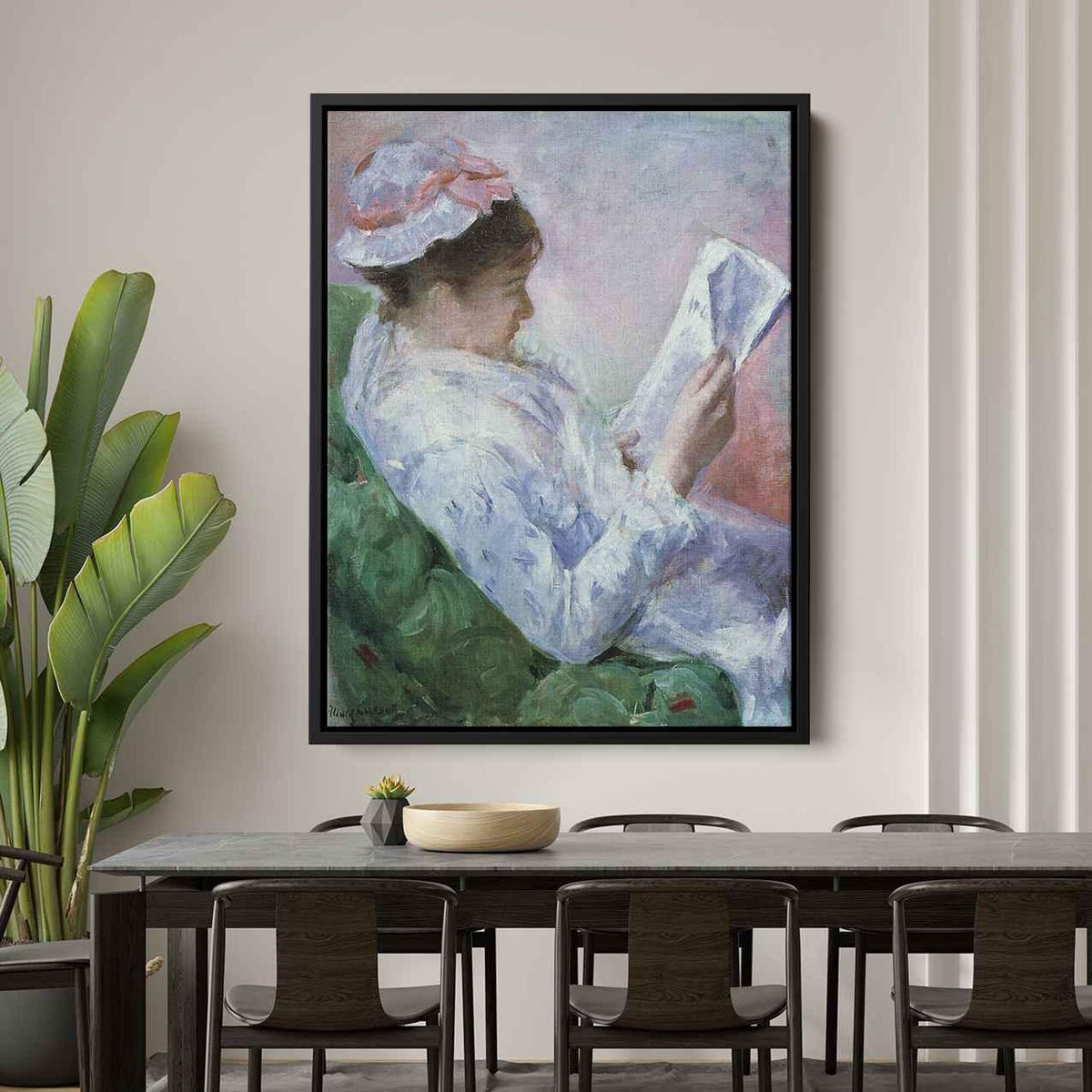 Woman Readingby Mary Cassatt Canvas Print