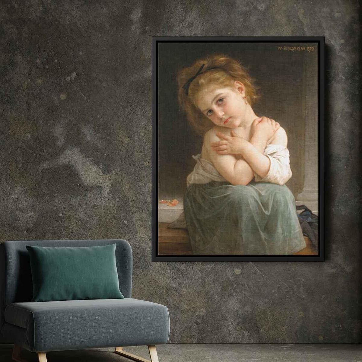 The chillyby William-Adolphe Bouguereau Canvas Print