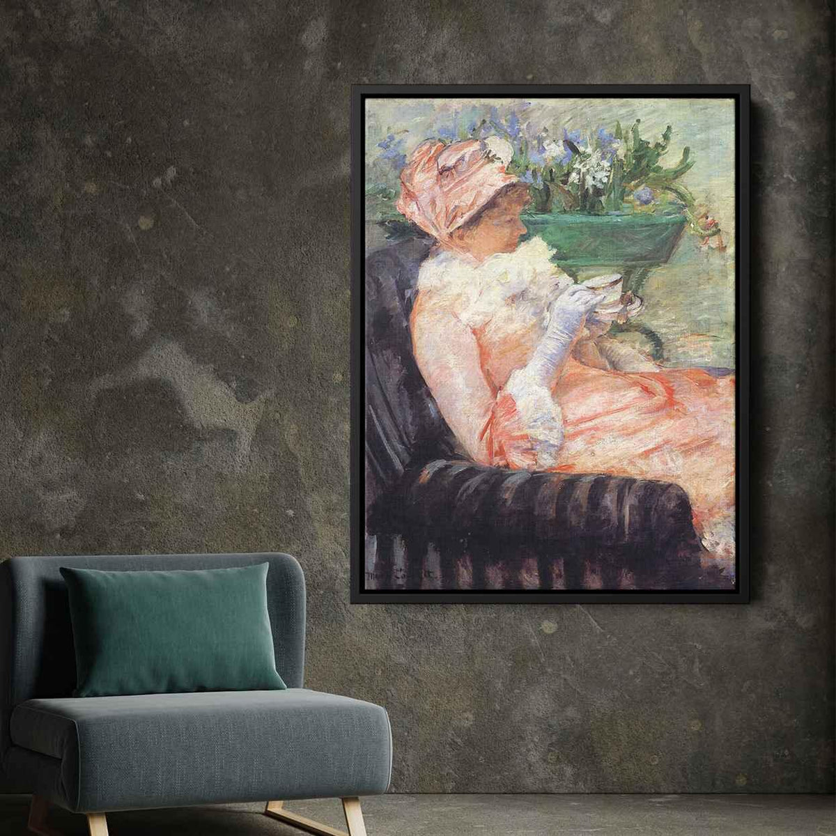 The Cup of Teaby Mary Cassatt Canvas Print
