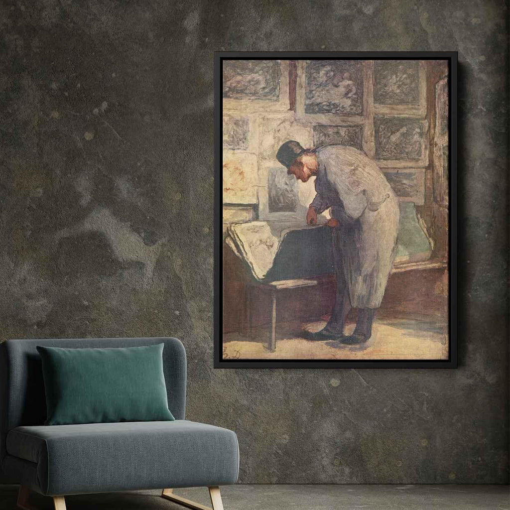The Print Collectorby Honore Daumier Canvas Print