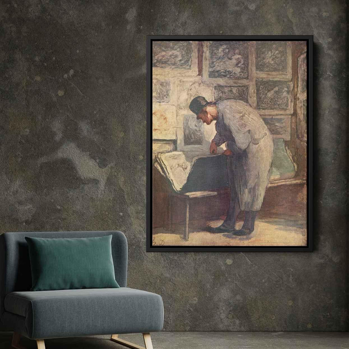 The Print Collectorby Honore Daumier Canvas Print