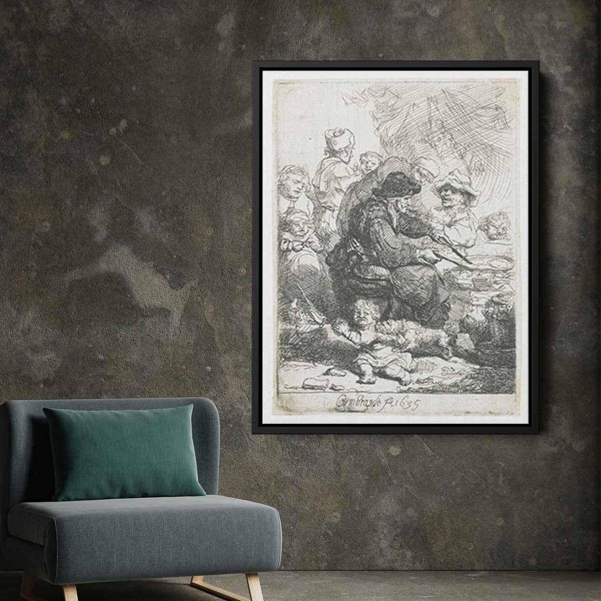 The pancake womanby Rembrandt Canvas Print
