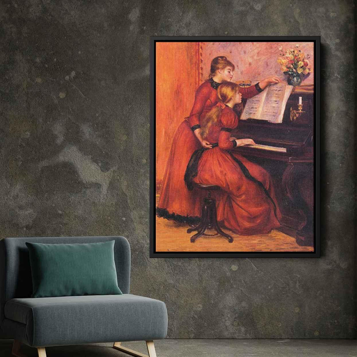 The Piano Lessonby Pierre-Auguste Renoir Canvas Print