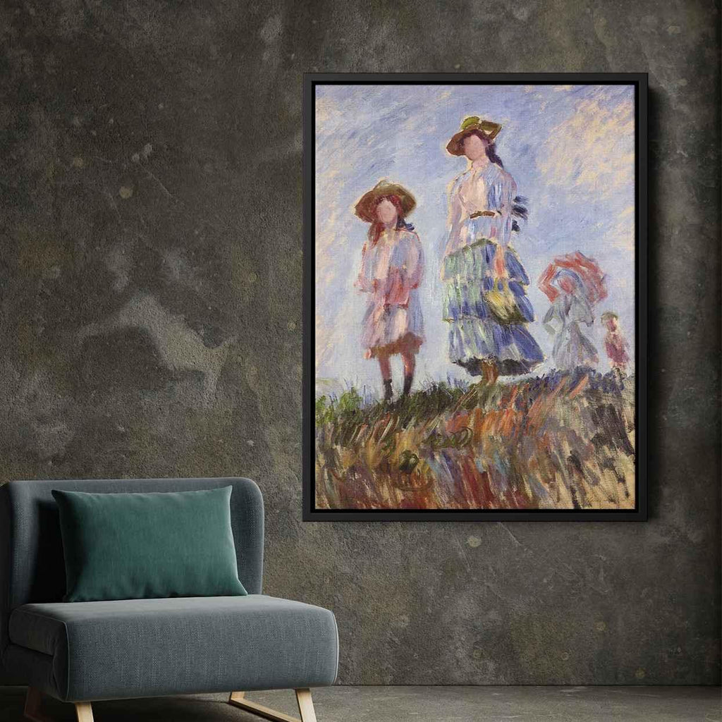 The Promenade (study)by Claude Monet Canvas Print