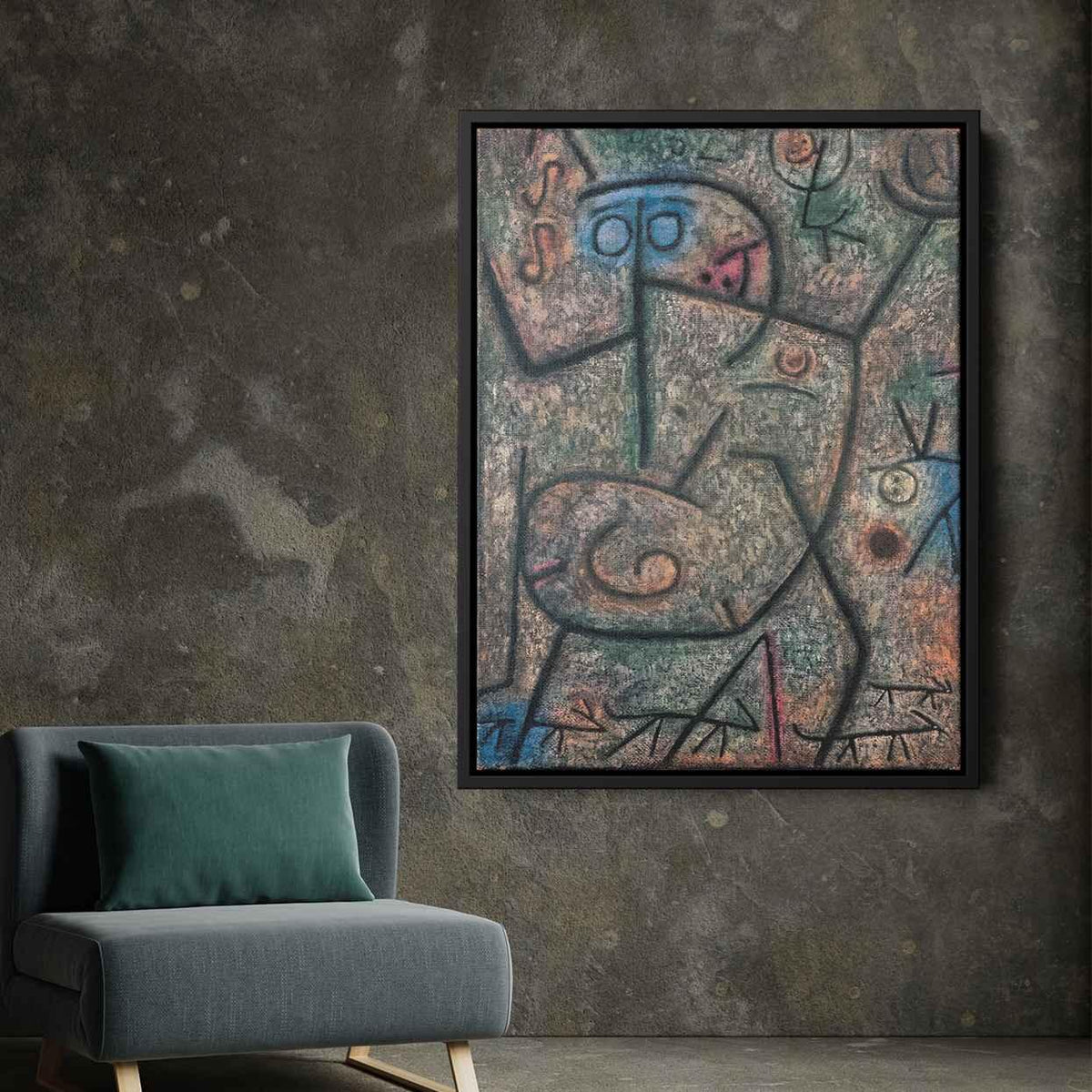 The rumorsby Paul Klee Canvas Print