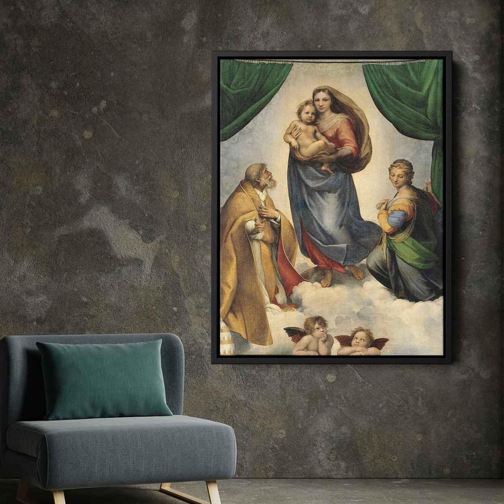 The Sistine Madonnaby Raphael Canvas Print