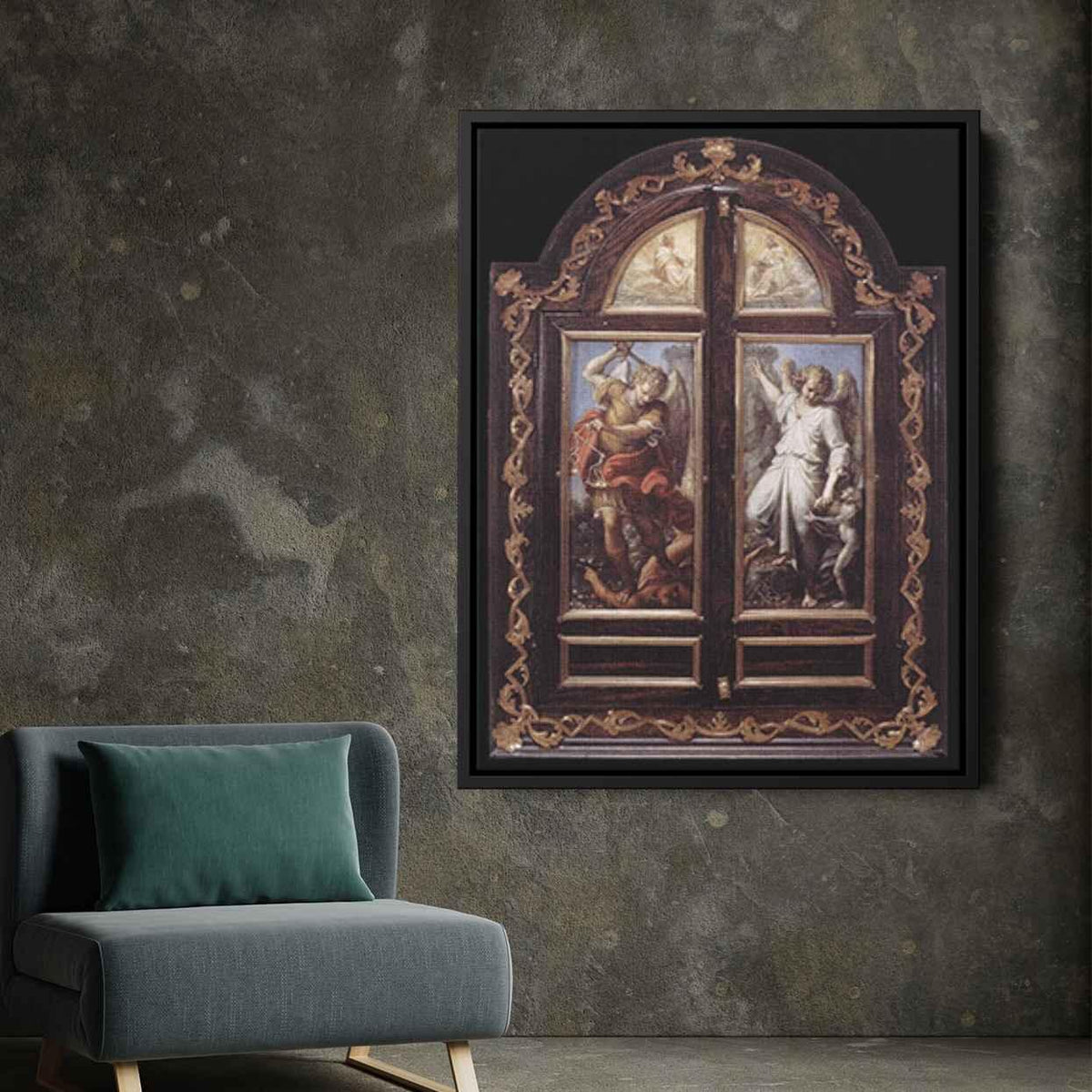 Triptychby Annibale Carracci Canvas Print