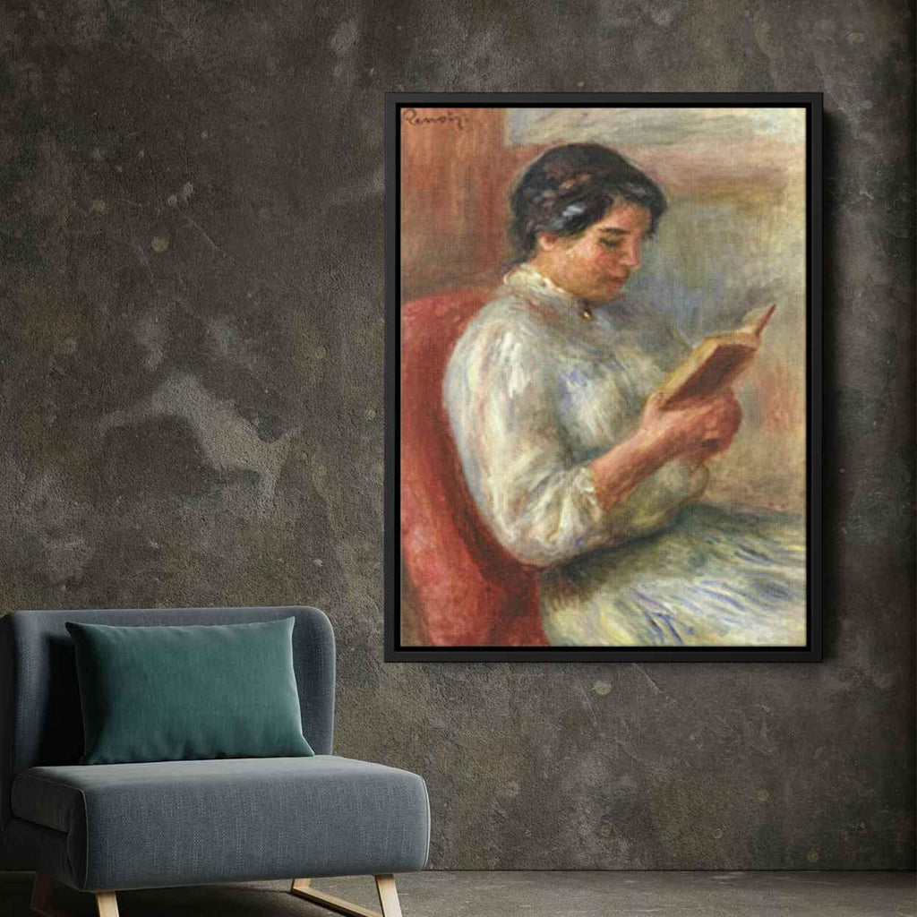 Woman Readingby Pierre-Auguste Renoir Canvas Print