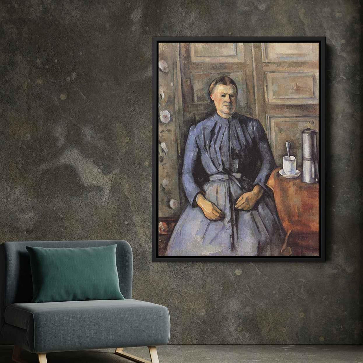 Woman with a Coffee Potby Paul Cezanne Canvas Print