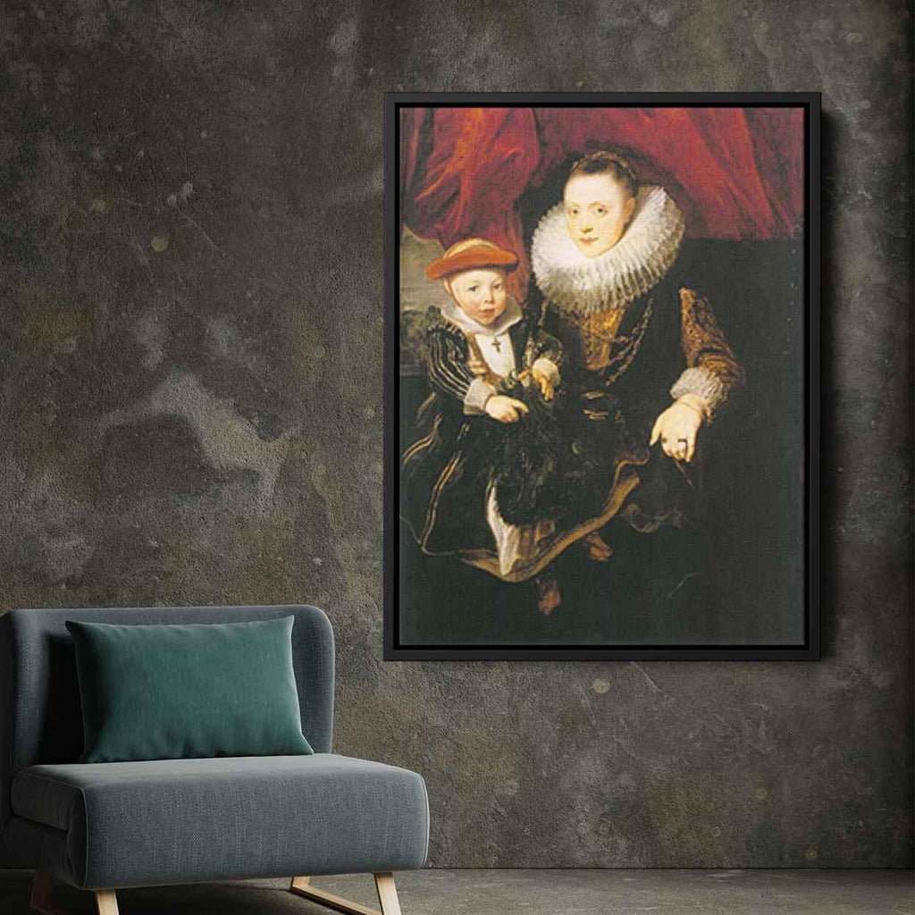 Young Woman with a Childby Anthony van Dyck Canvas Print